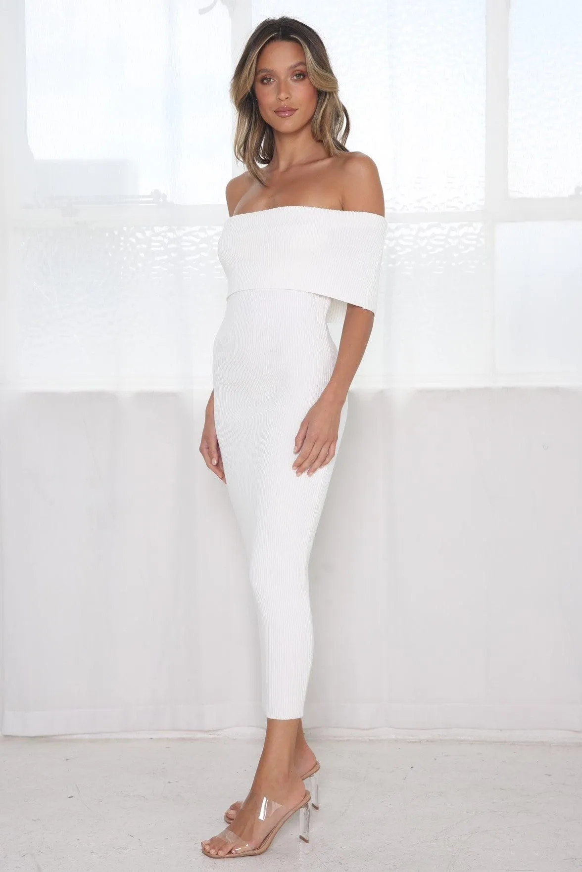 Eloise Sweater Dress - White