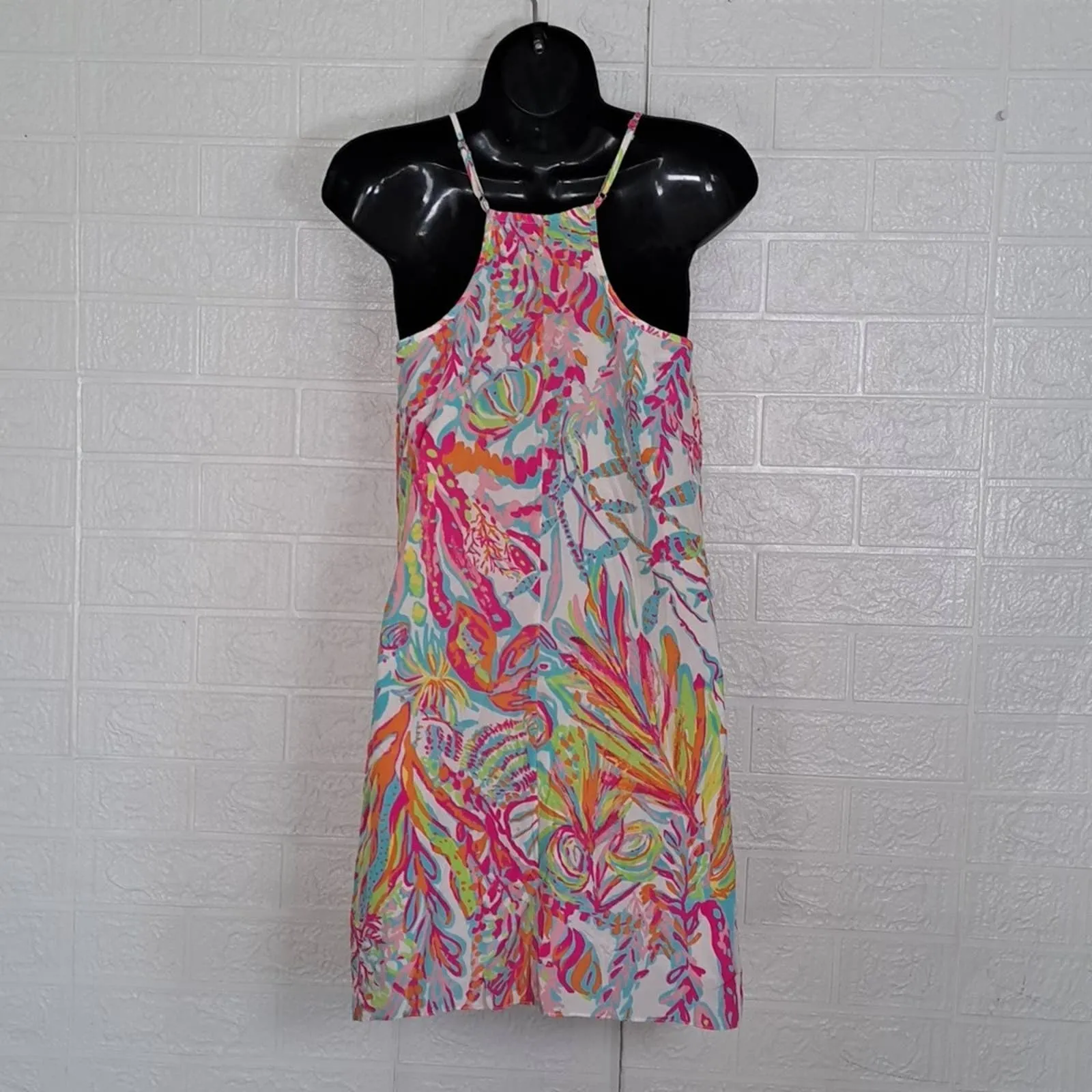 Lilly Pulitzer Dusk Resort White Scuba To Cuba Silk Slip Dress XS