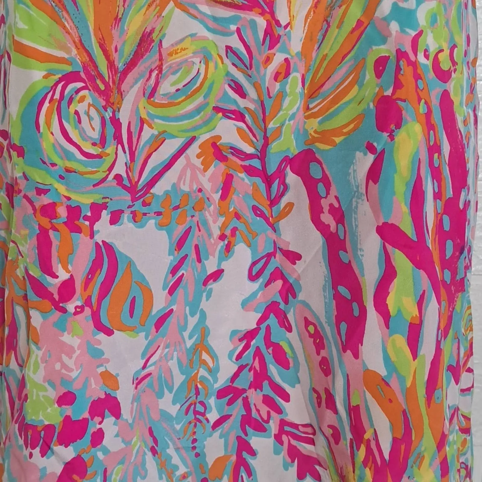 Lilly Pulitzer Dusk Resort White Scuba To Cuba Silk Slip Dress XS