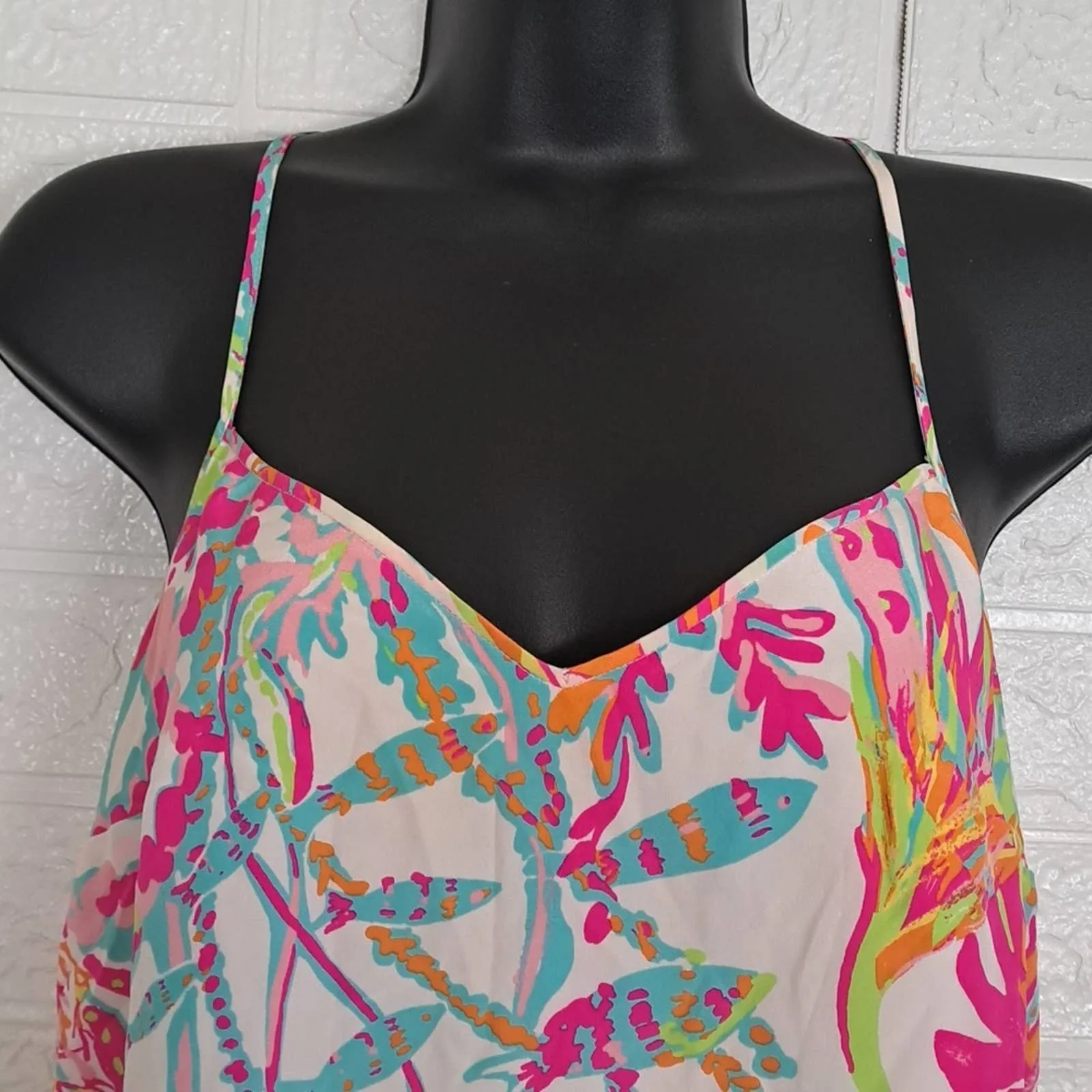 Lilly Pulitzer Dusk Resort White Scuba To Cuba Silk Slip Dress XS
